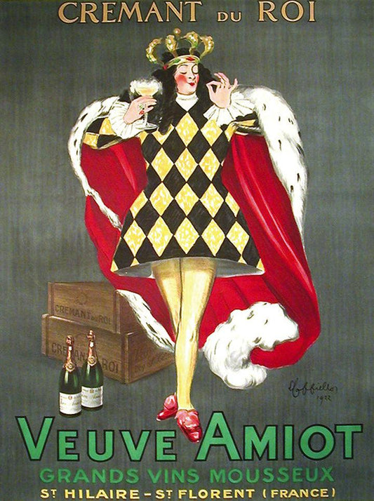 Original Cappiello Veuve Amiot King Poster 1922