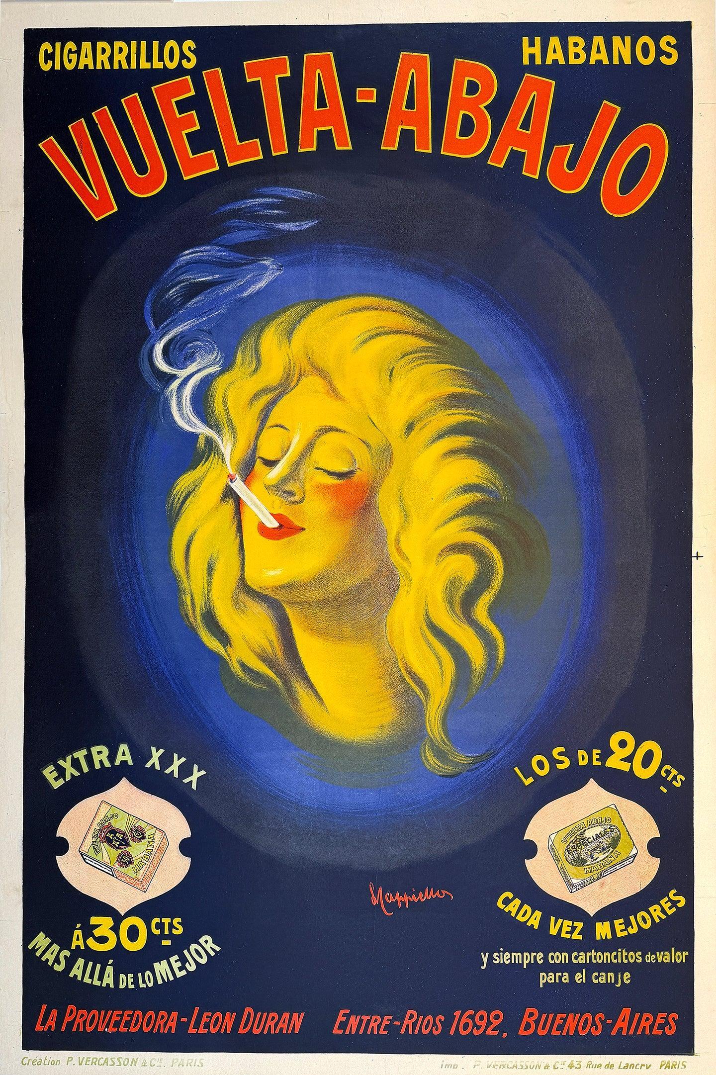 Original Vintage Leonetto Cappiello Vuelta Abajo Poster C1904