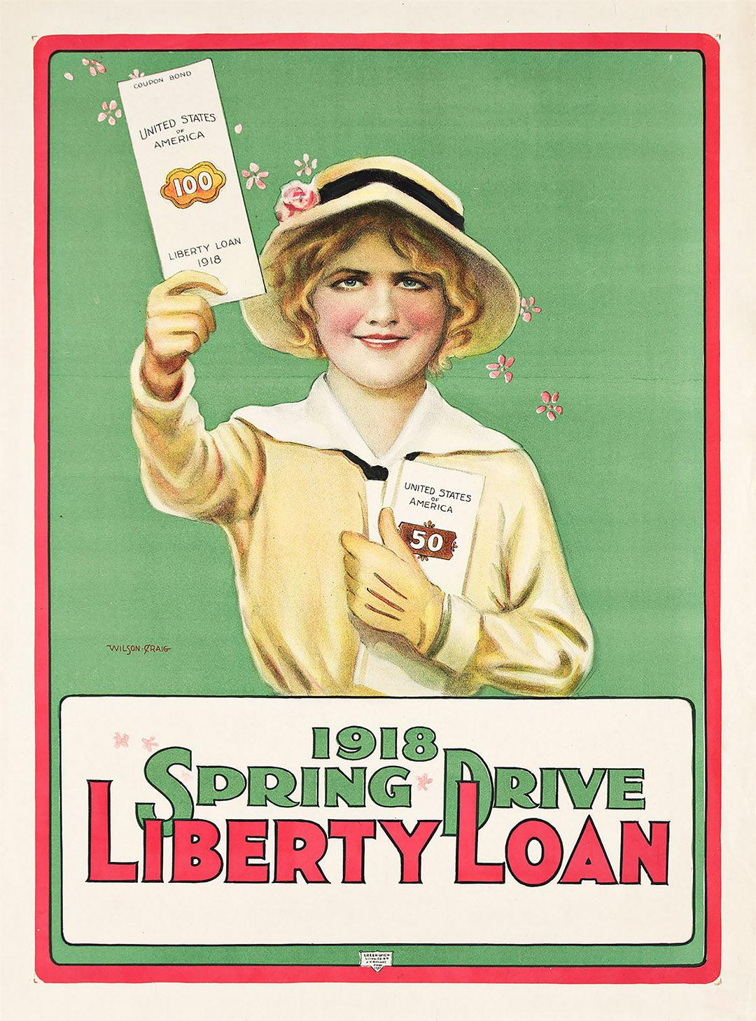 Original Vintage Poster USA BONDS - THIRD LIBERTY LOAN CAMPAIGN