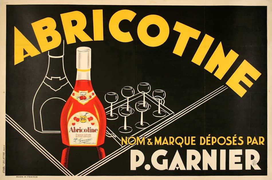 Abricotine Liqueur Original Vintage Poster for P. Garnier c1930