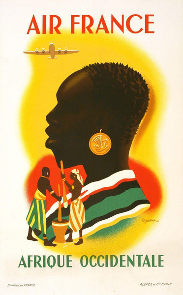 AFRIQUE OCCIDENTALE FRANÇAISE ポスター original-vintage-poster-air-