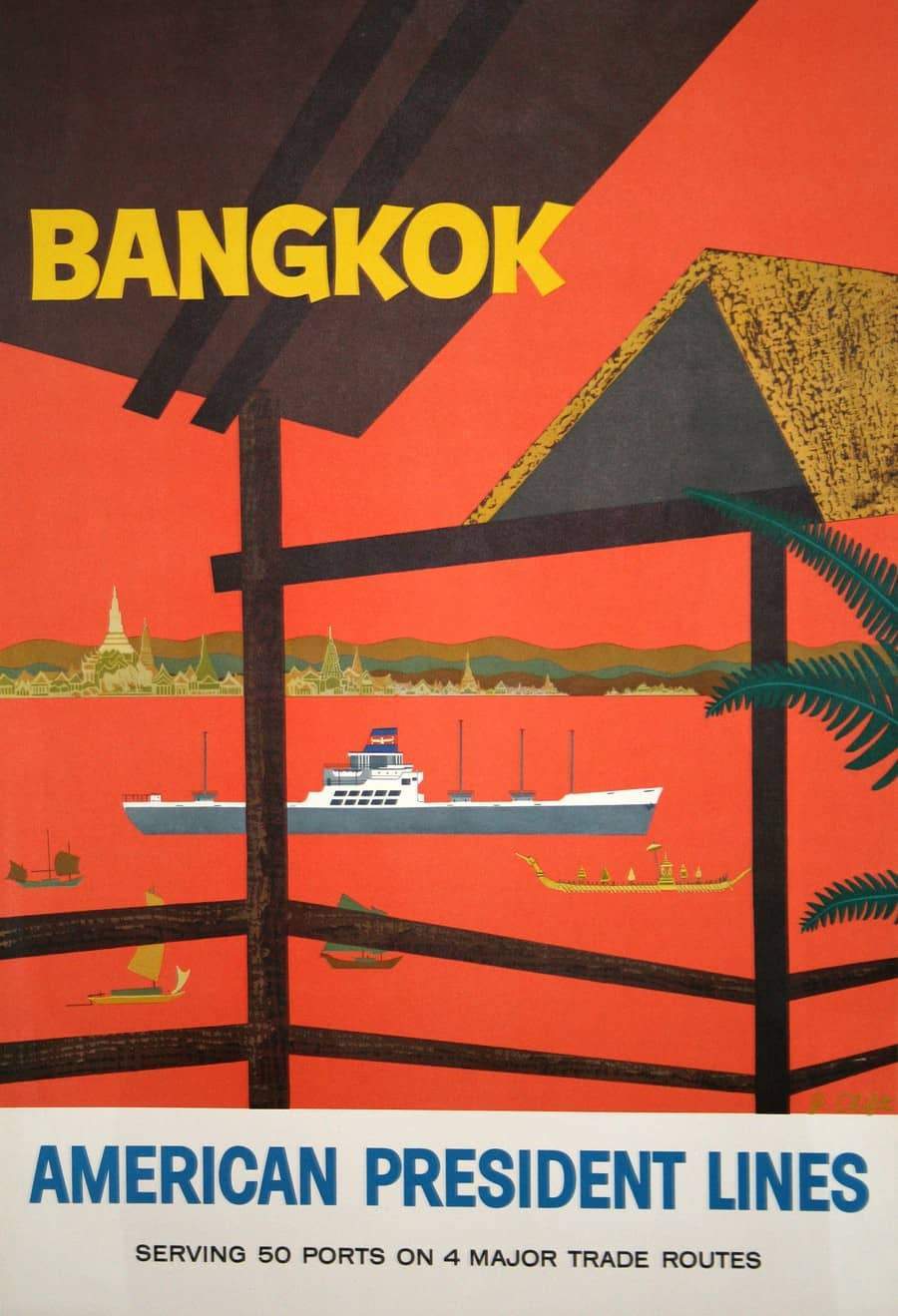 American President - Bangkok-Poster-The Ross Art Group