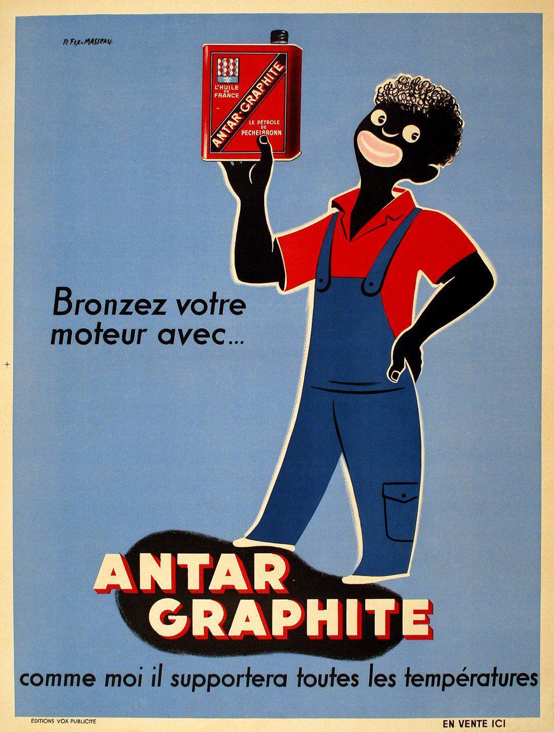 Original French Poster by Pierre Fix Masseau Antar Graphite c1935
