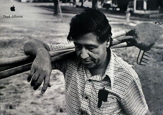 Original Vintage Apple Think Different Poster Cesar Chavez Farmer Protest