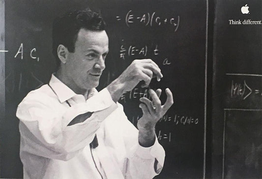 Original Vintage Apple Think Different Poster Richard Feynman Quantum Physics Science 1998