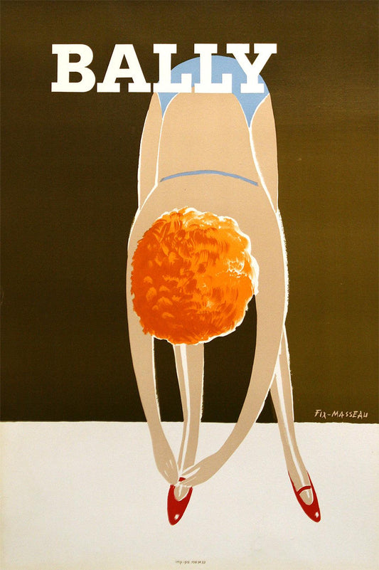Bally Ballet Dancer Original Vintage Poster by Pierre Fix Masseau c1975