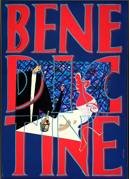 Original Benedictine Liqueur Poster 1993 by Javier Mariscal