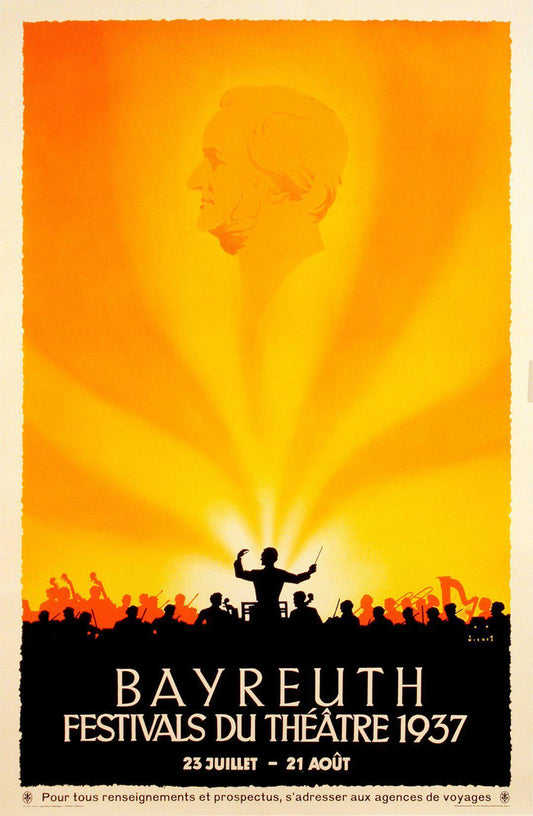 Original Vintage Beyreuth Festival Wagner Poster 1937 German by Jupp Wiertz