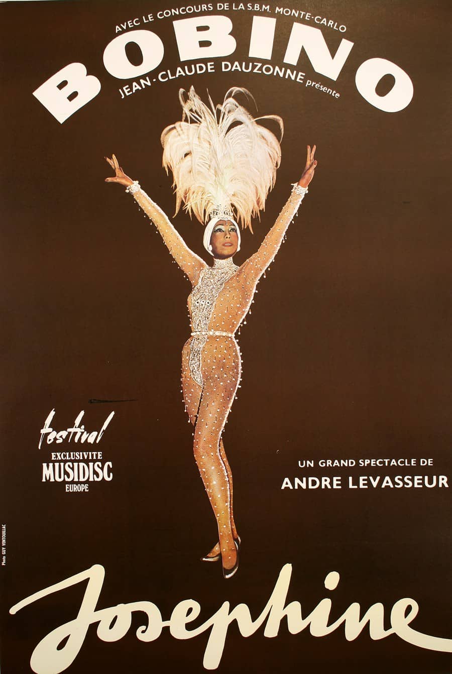 Original French Poster of Josephine Baker Circa 1970