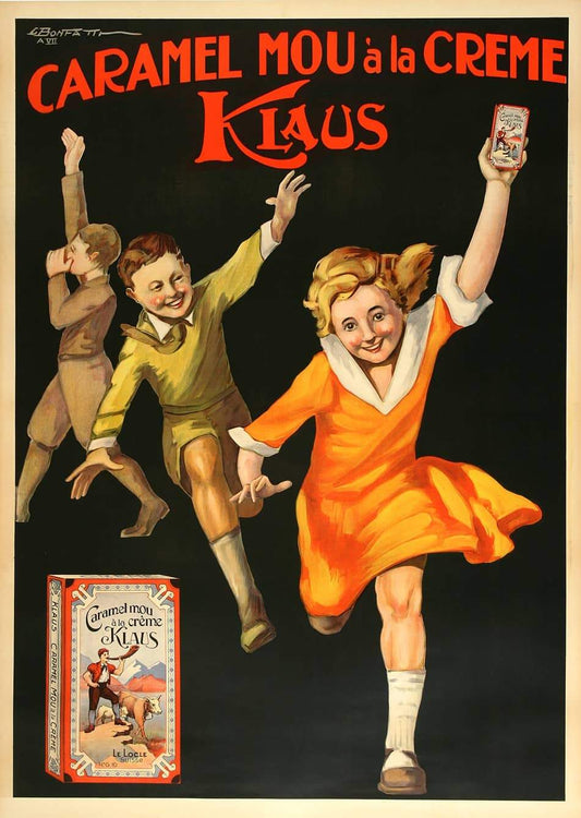 Caramel Klaus by Bonfatti - Original Vintage c1925 Poster