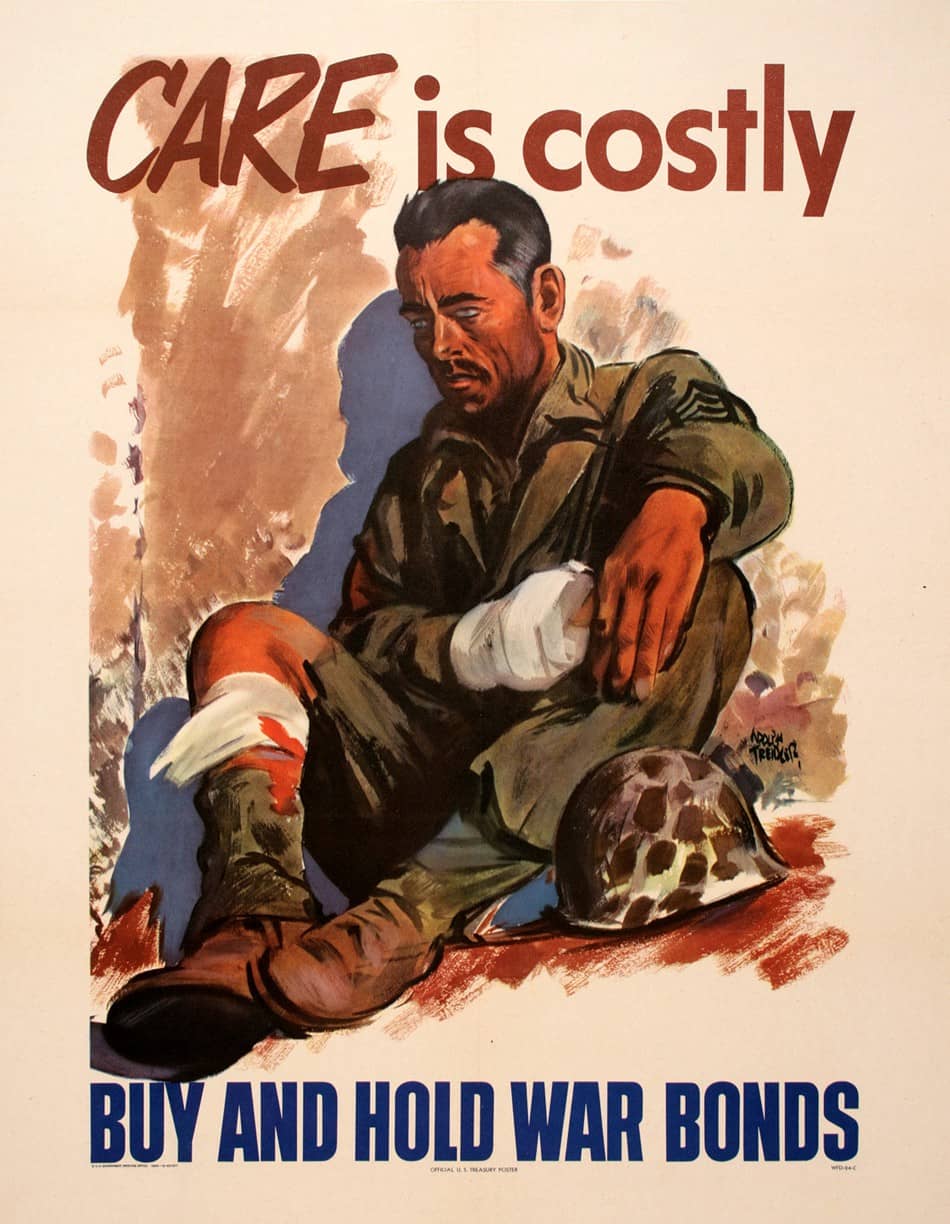 Original Poster by Adolf Treidler - Care is Costly c1943