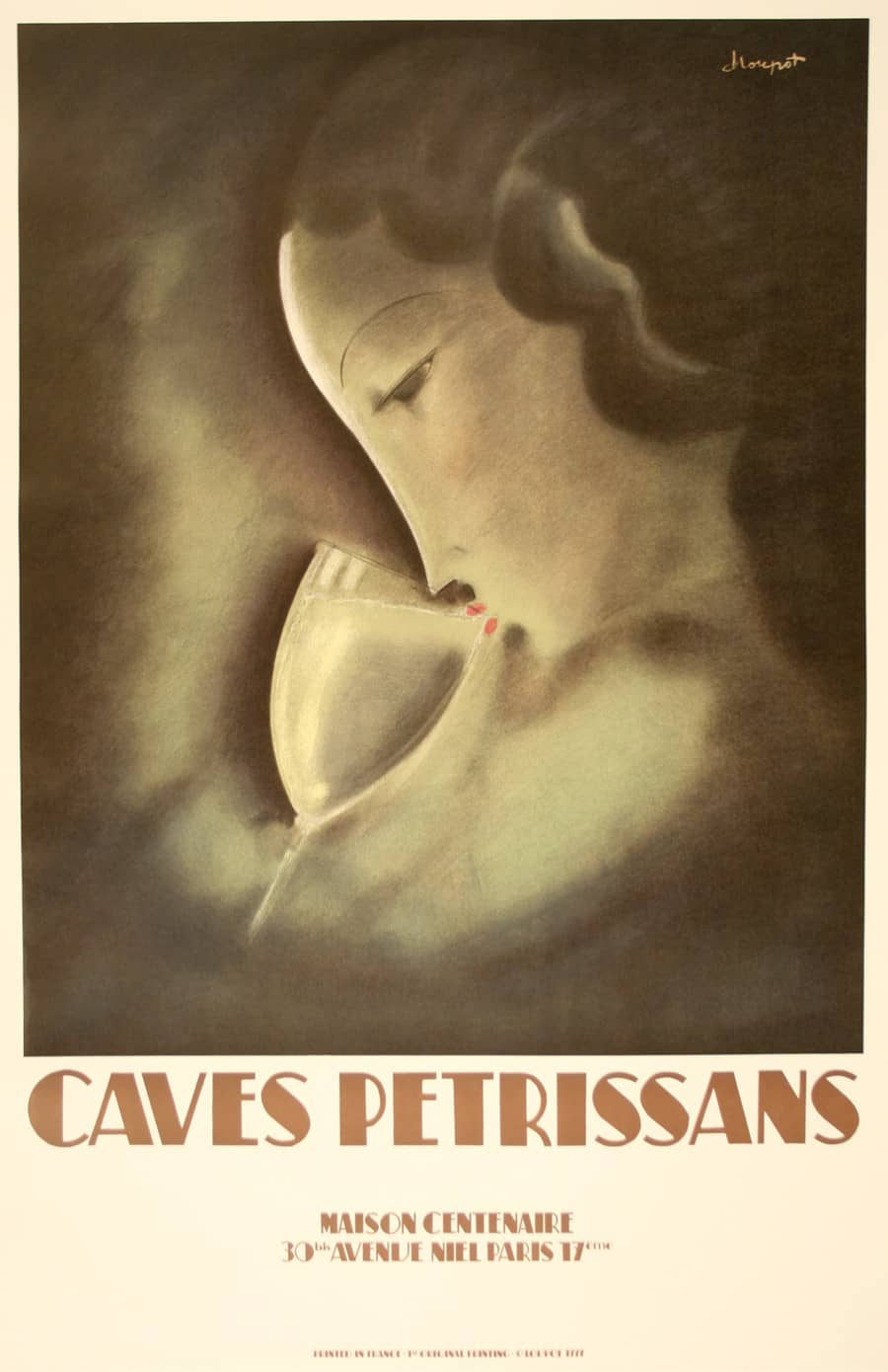 Caves Petrissans Original French Poster by Charles Loupot c1990