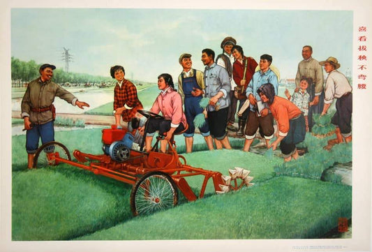 Original Vintage Chinese Cultural Revolution Poster Farmers 1975