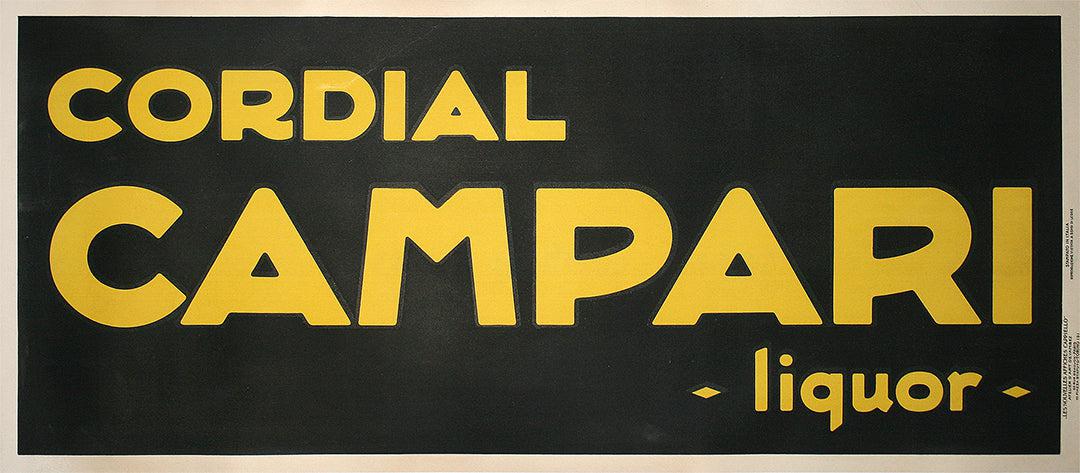 Original Leonetto Cappiello Poster Banner for Cordial Campari c1925