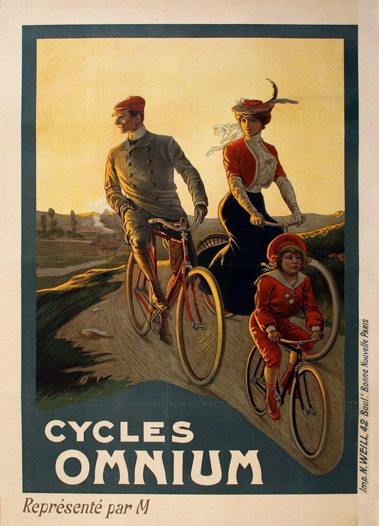 Cycles Omnium by Capelli Original French Cycles Poster c1905