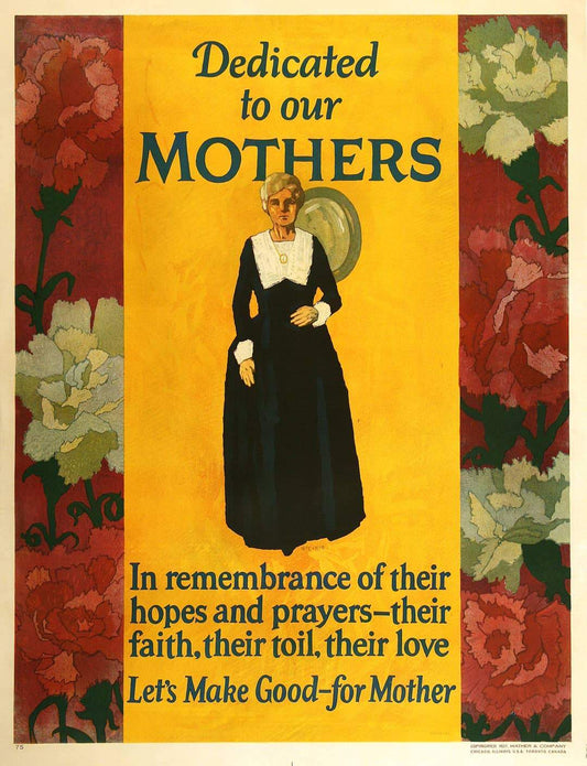 Original Mather Work Incentive Poster 1927 by Elmes and Beebe - Dedicated to our Mothers
