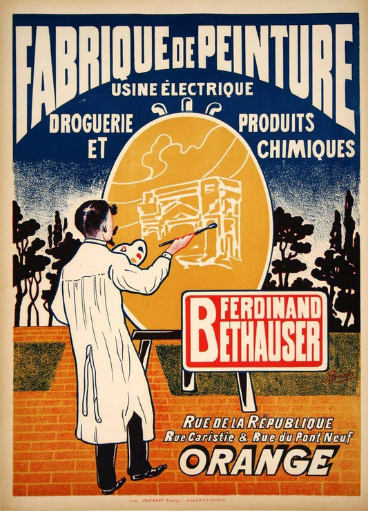 Fabrique de Peinture Original Vintage Poster c1925