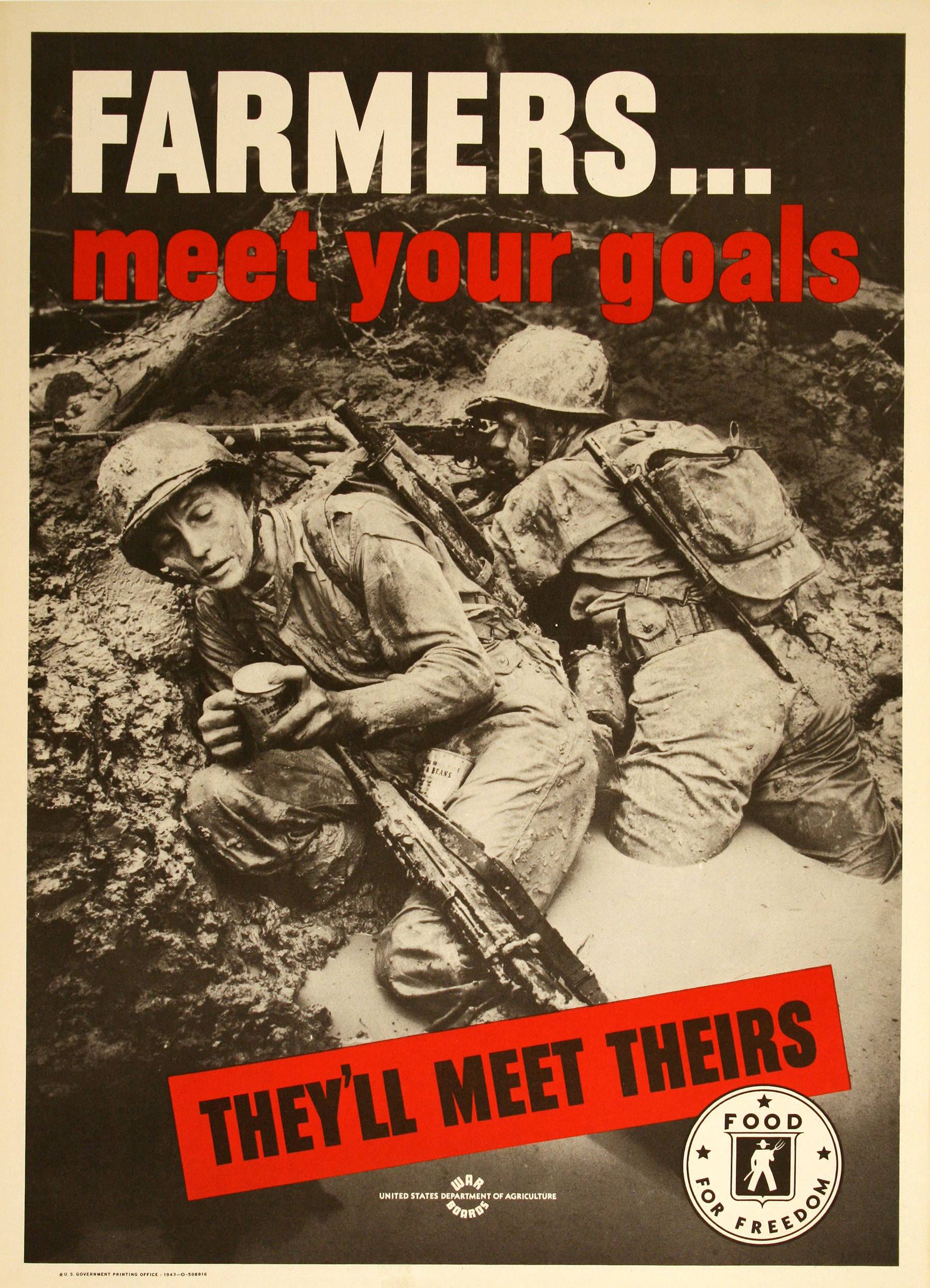 Original WWII 1943 Poster - Farmers Meet Your Goals