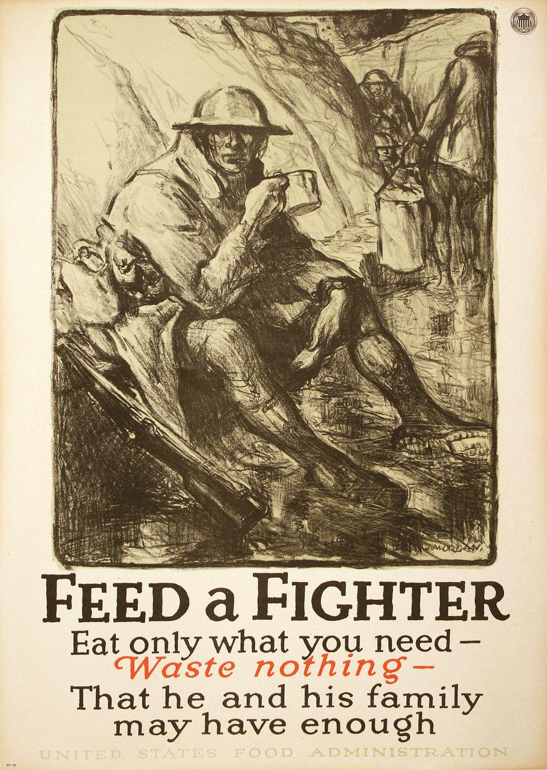 Authentic World War I Poster - Feed a Fighter by Wallace Morgan 1918