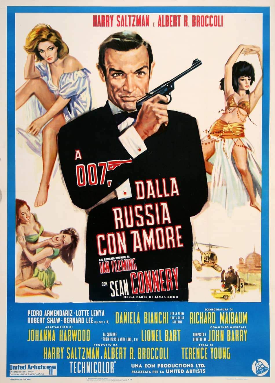 Italian James Bond Poster From Russia With Love - Sean Connery c1971