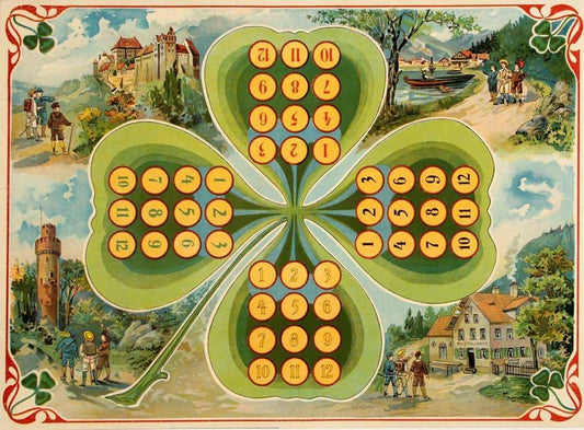 Original French Game - Jeu de Trefle c1900 Four Leaf Clover