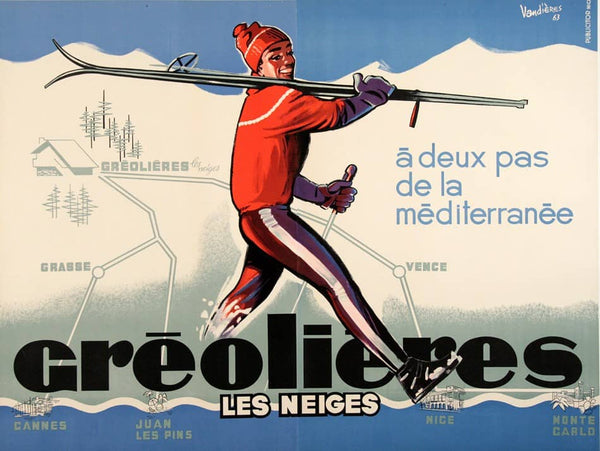 サントリー Granville Collection WORLD POSTERS Greolieres-Les-Neiges-