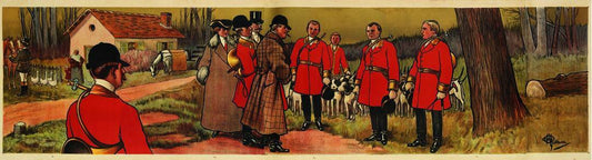 Original 1911 French Poster Hunt Panel - The Report by Albert Guillaume