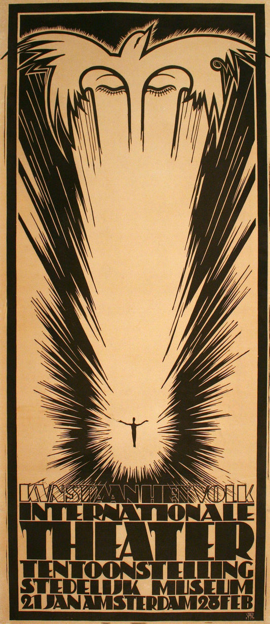 Original Vintage Poster Stadelijk Museum Holland 1922 by Hendrikus Wijdeveld