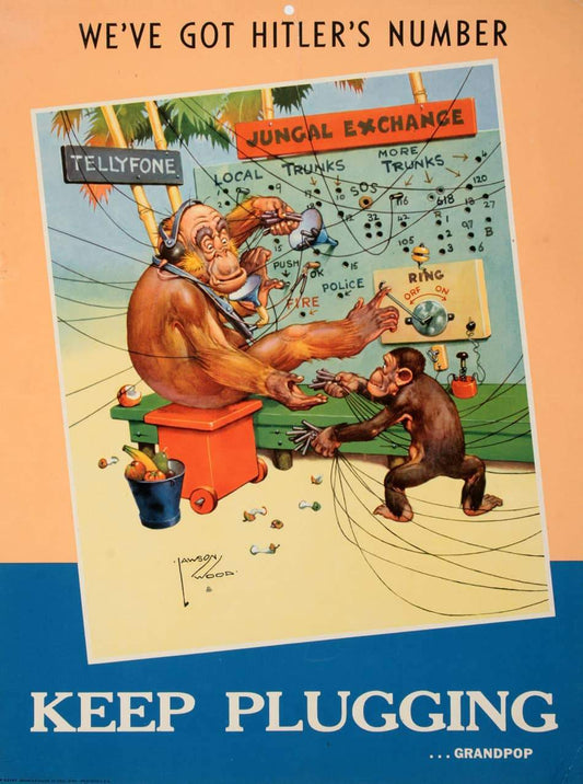 Original Poster from World War ll Created by Lawson Wood Featuring Grandpop