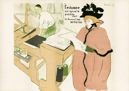 Rare Original L'Estampe Original Cover by Henri de Toulouse Lautrec 1893