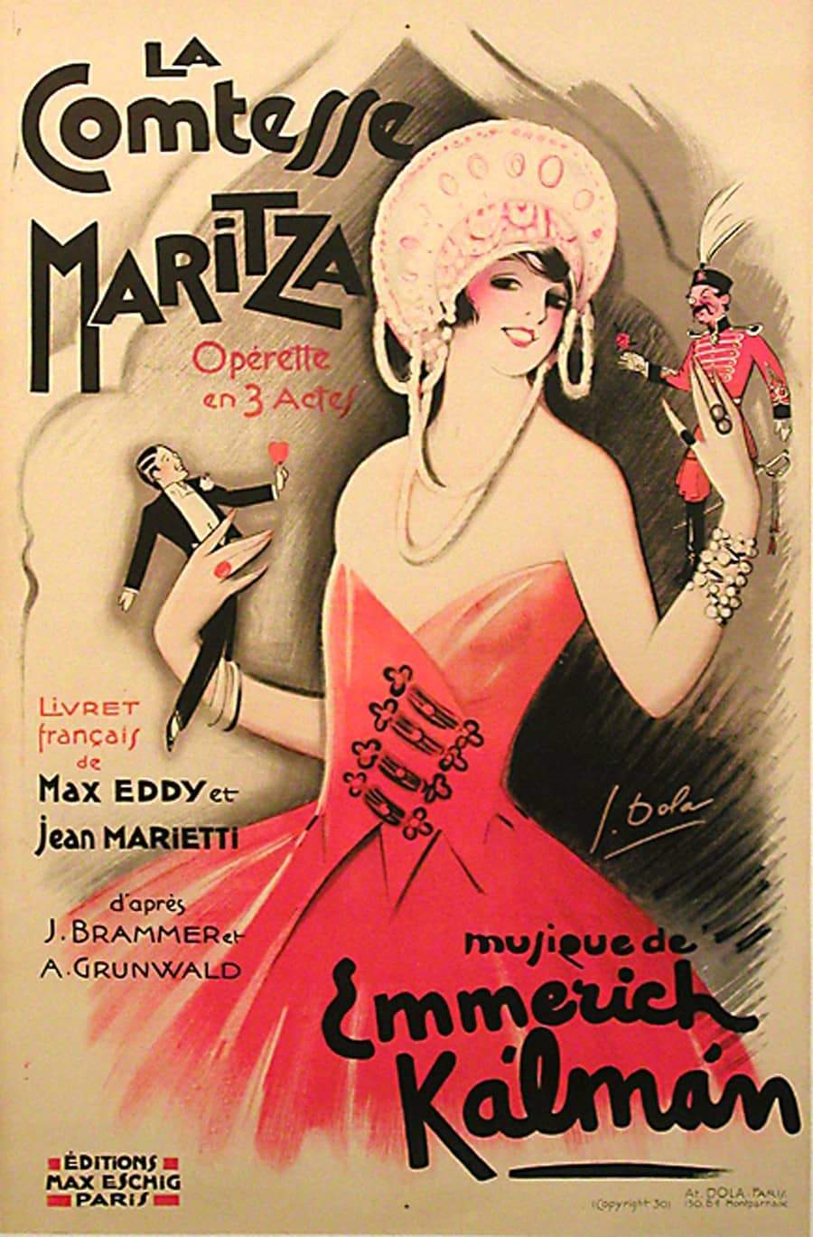 La Comtesse Maritza 1930 Original Operetta Poster by Georges Dola