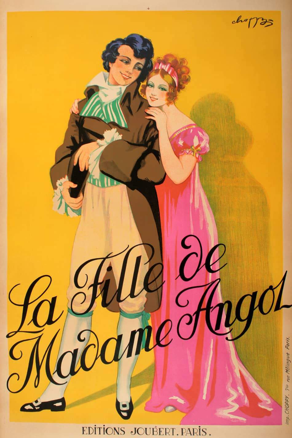 La Fille de Madame Angol Original Operetta Poster by Choppy