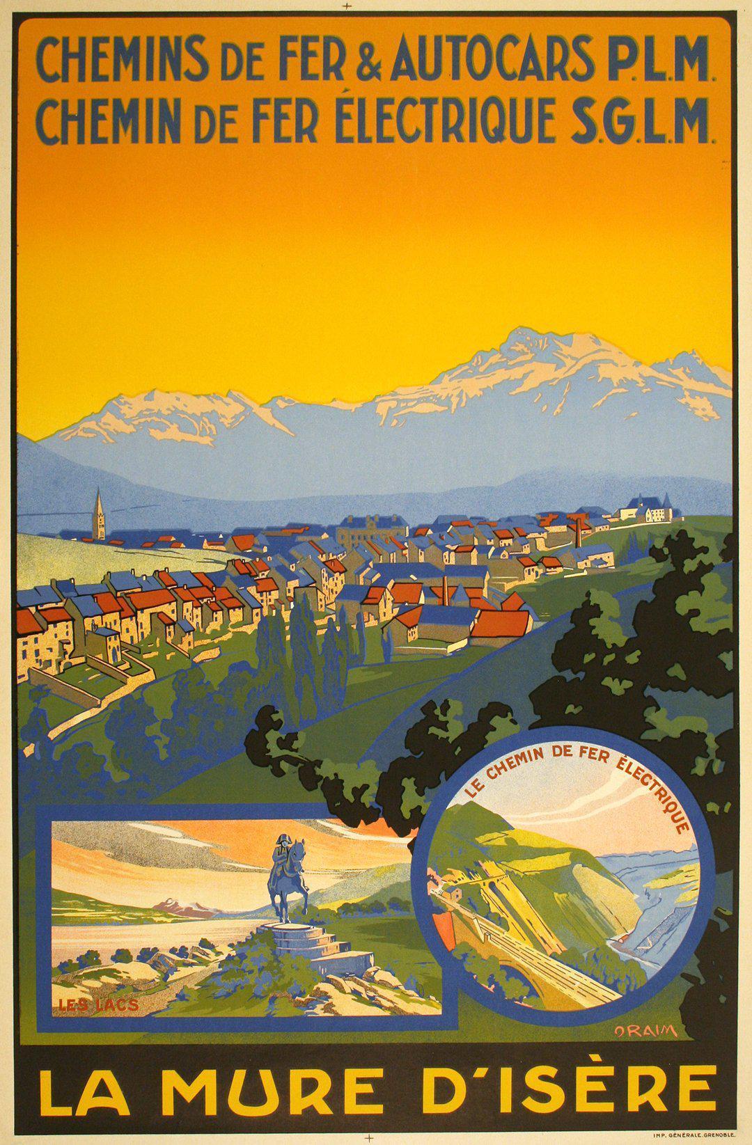 French PLM Original Poster La Mure D'Isere by Oriam