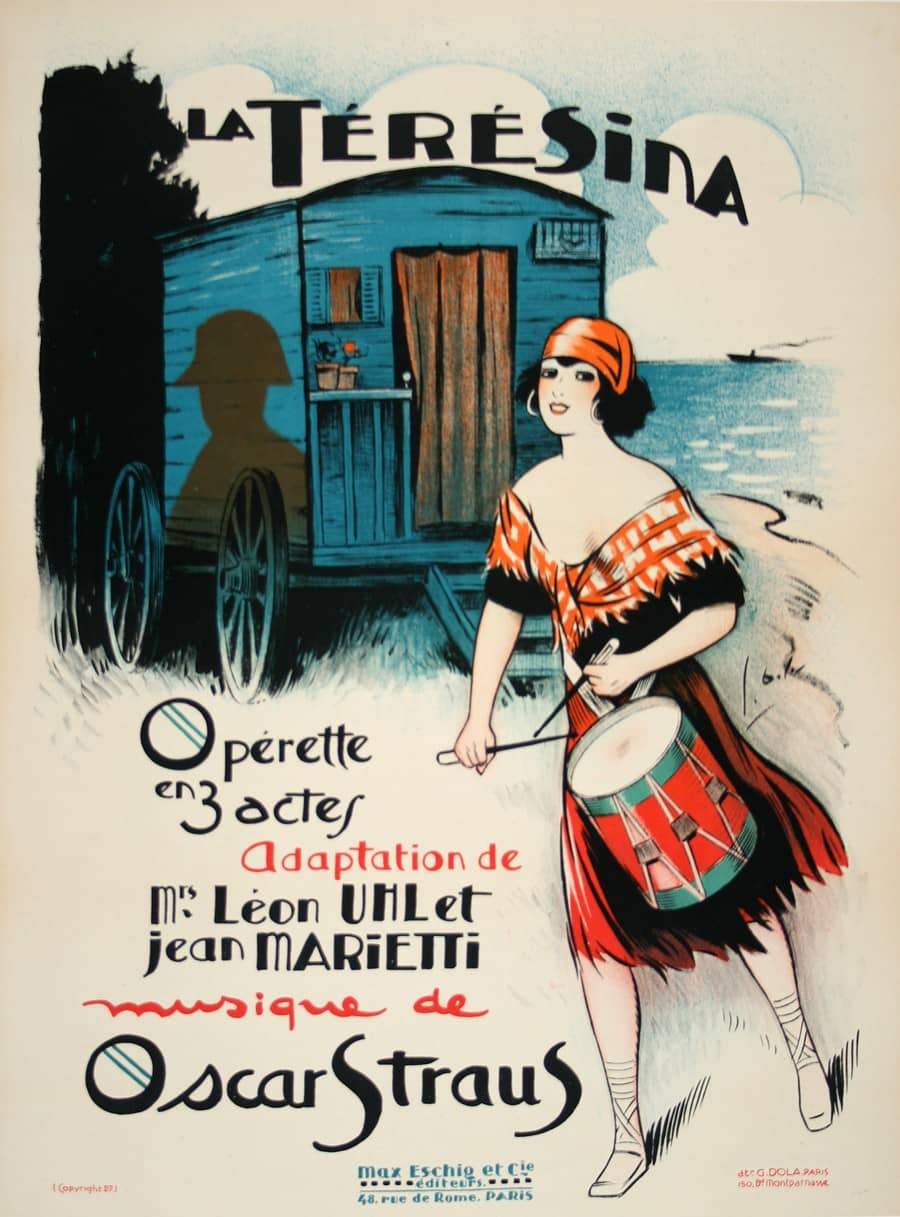 La Teresina Poster by Georges Dola 1929 - Original French Operetta