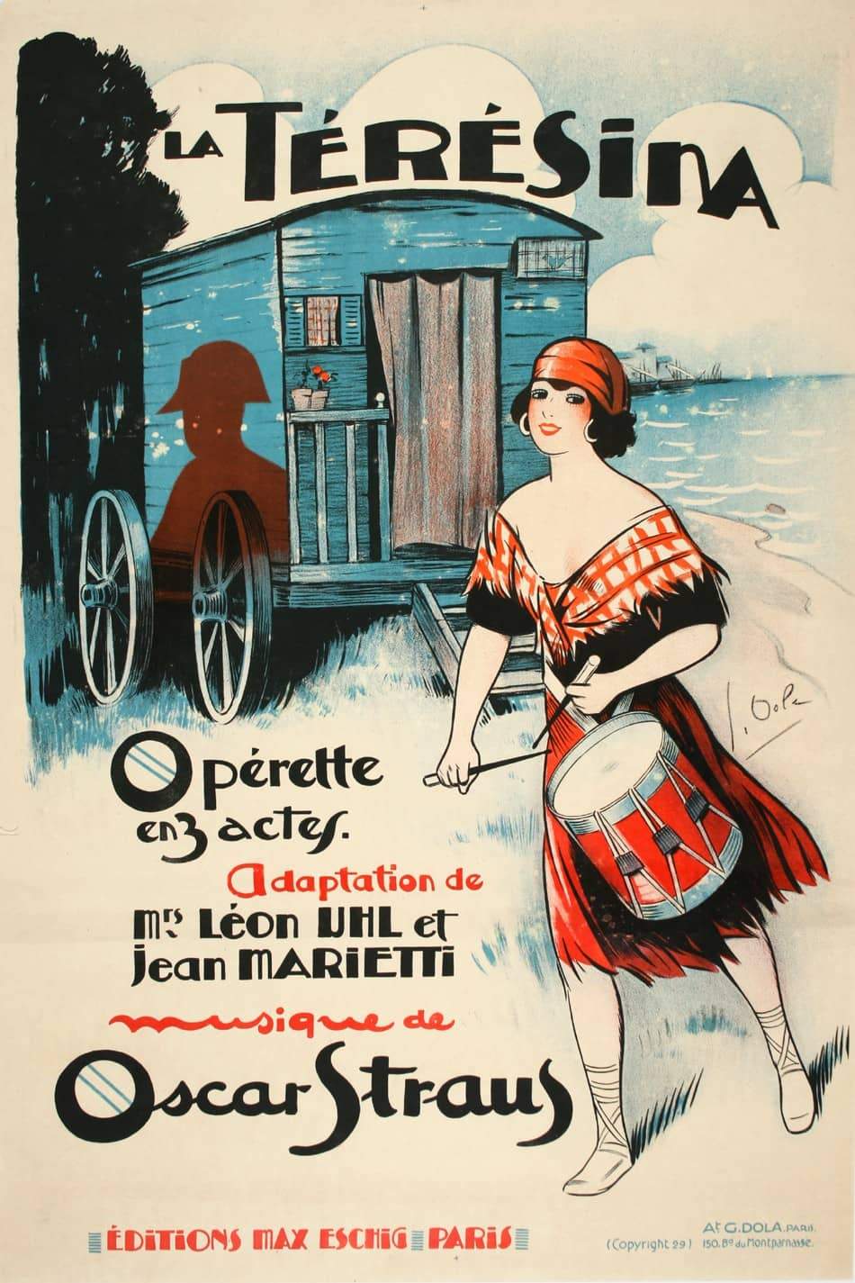 La Teresina French Operetta Poster c1930 by Georges Dola