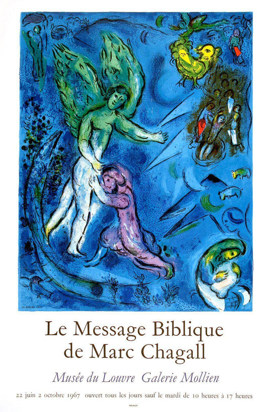 Marc Chagall Muse'e du Louvre Poster 1967 Original Le Message Biblique
