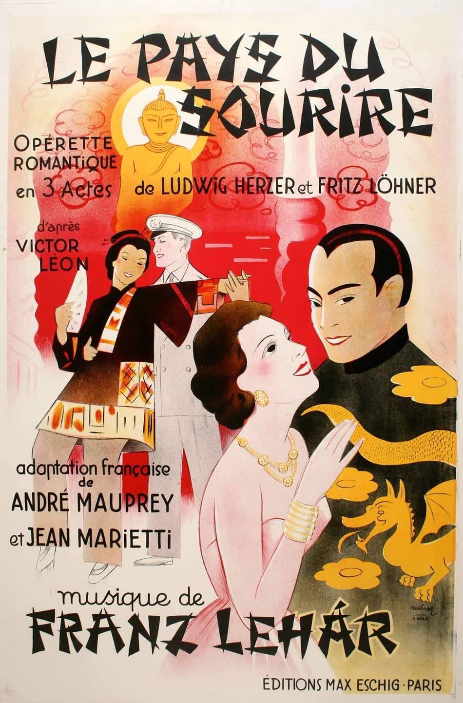 Le Pays du Sourire Poster 1929 by Georges Dola