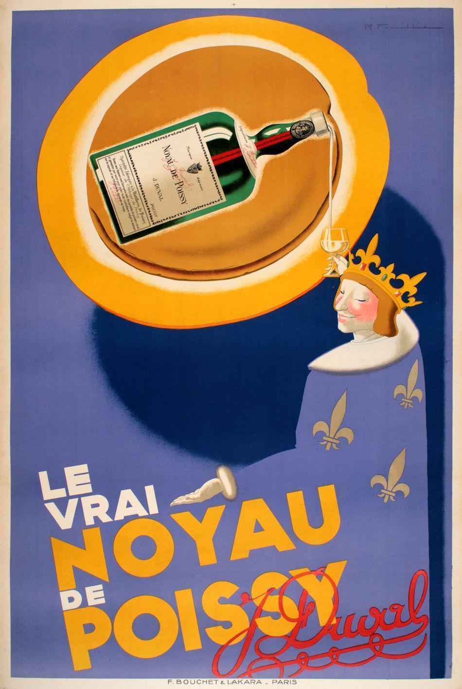 Original French Poster Le Vrai Noyau de Poissy by Feuillie 1920