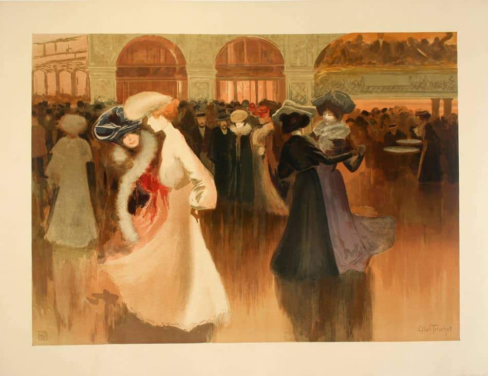 Original French  Poster by Abel Truchet circa 1900 Les Danseuses