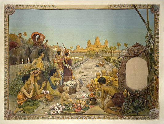 Original Les Ruines D'Angkor Before Text 1911 Poster - by George Groslier