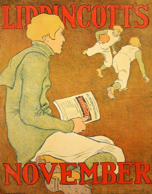 Original American Literary Poster for Lippincott's 1896 by Gould