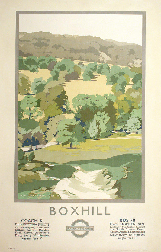 Original Vintage Rail Poster London Transport to Boxhill by Calkin James 1935