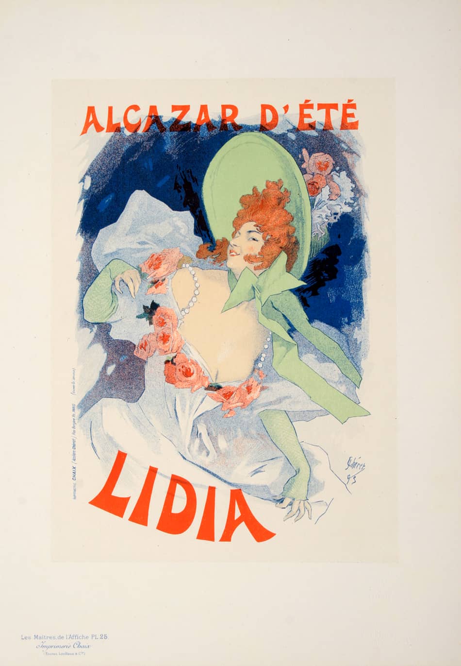 Original Maitres de L'Affiche Poster PL 25 - Lidia by Jules Cheret 1898