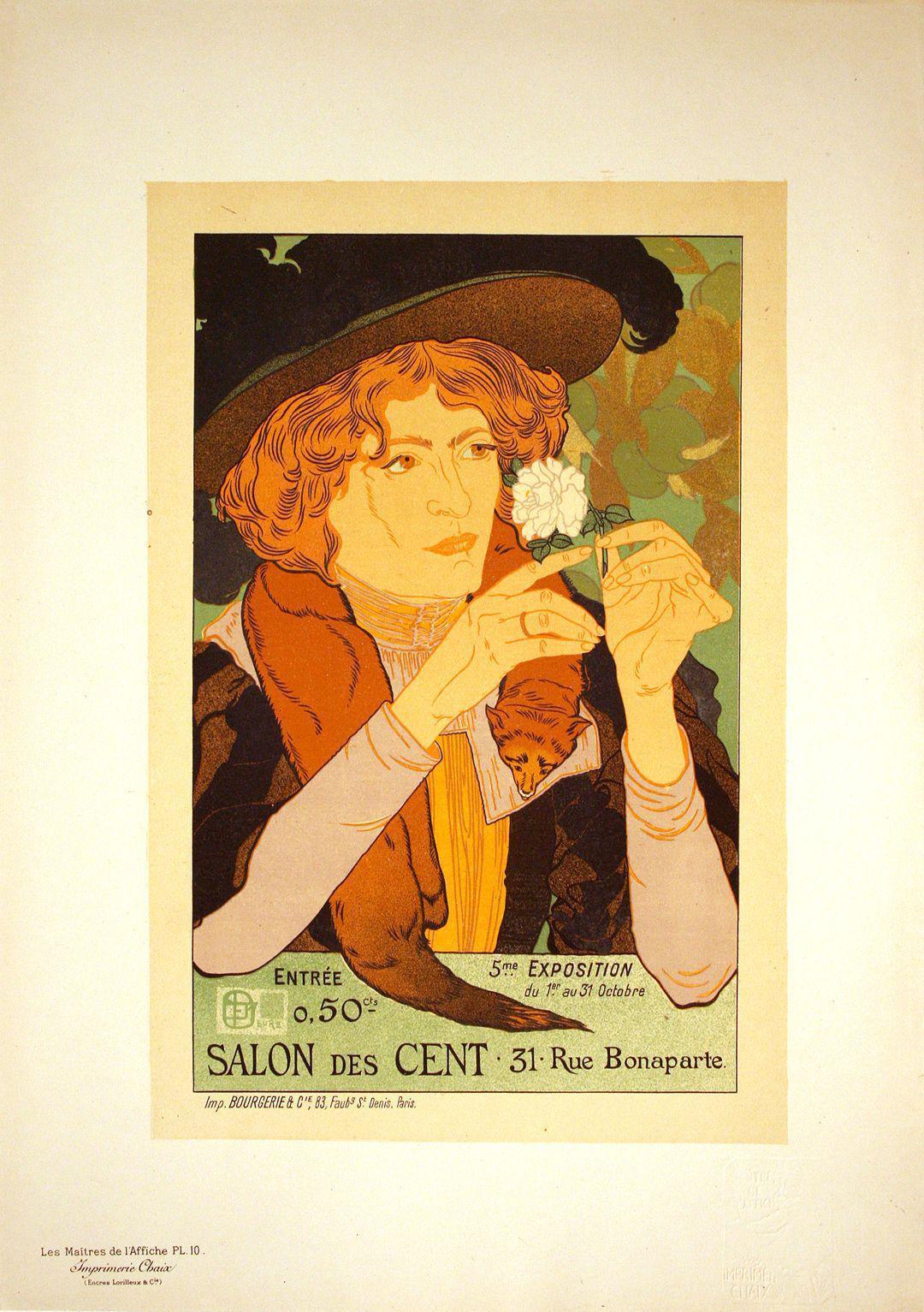 Original Maitres de L'Affiche Poster PL 10 - Salon des Cent by Georges de Feure