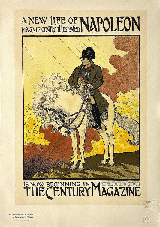 Original Maitres de L'Affiche Poster PL 126 - The Century Magazine - Napoleon  by Eugene Grasset 1898