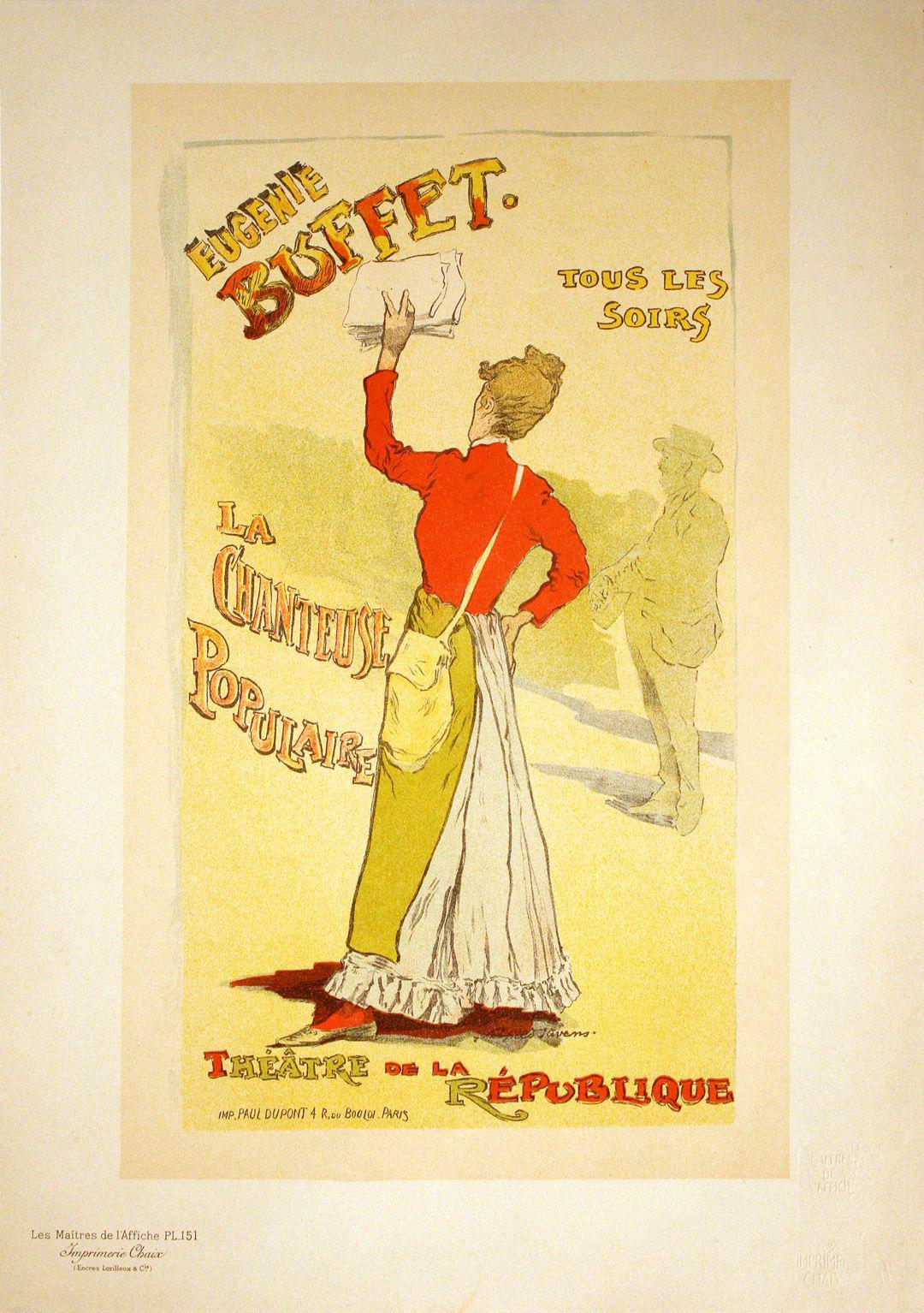 Original Maitres de L'Affiche Poster PL 151 - Eugenie Buffet by Stevens
