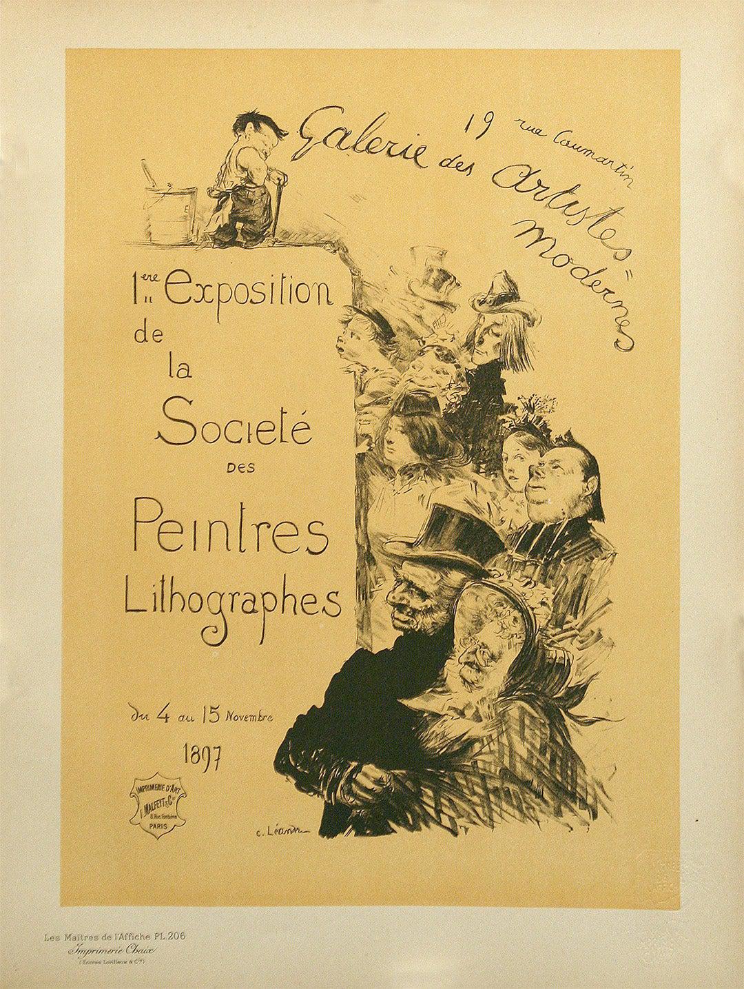 Original Vintage Maitre de l'Affiche Pl 206 by Charles Leandre 1900 Art Show