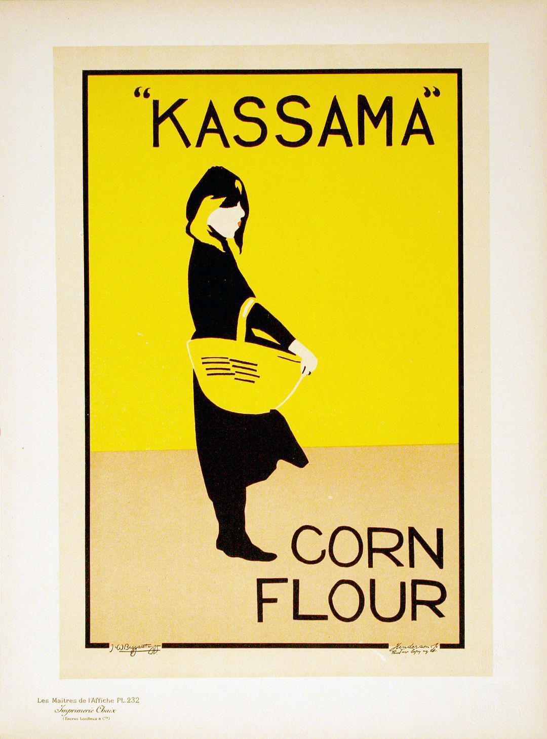 Original Vintage Maitres de l'Affiche Kassama Corn Flour by Beggarstaff Plate 232
