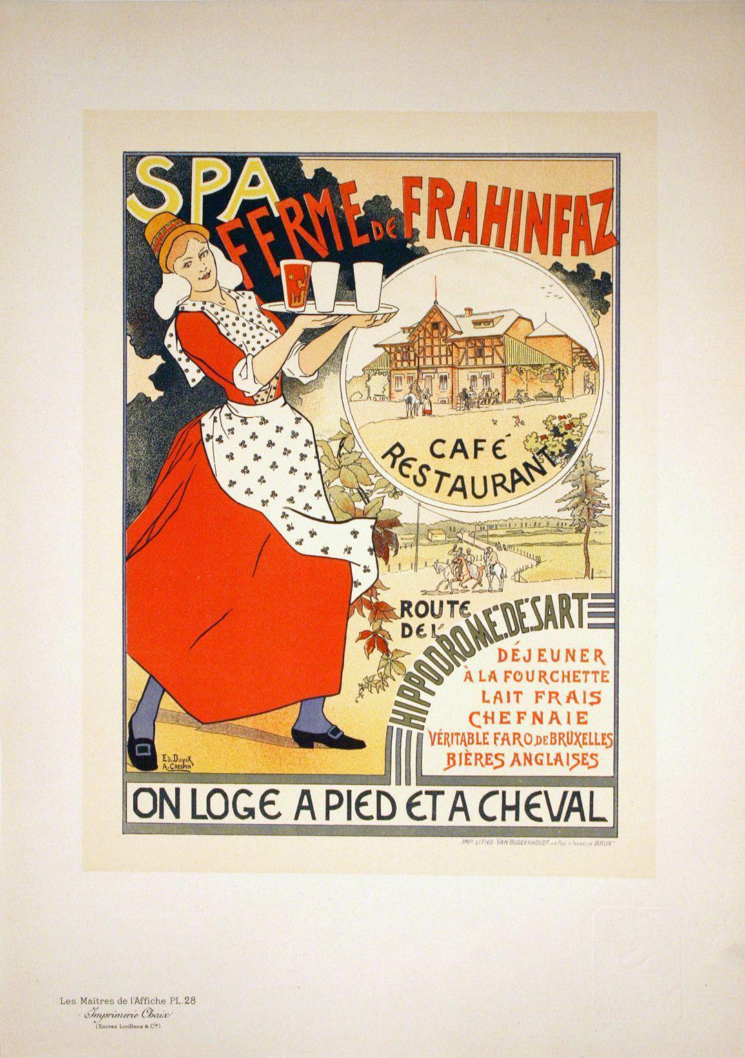 Original Maitres de L'Affiche Poster PL 28 - Spa Ferme de Frahinfaz by Duyck & Crespin