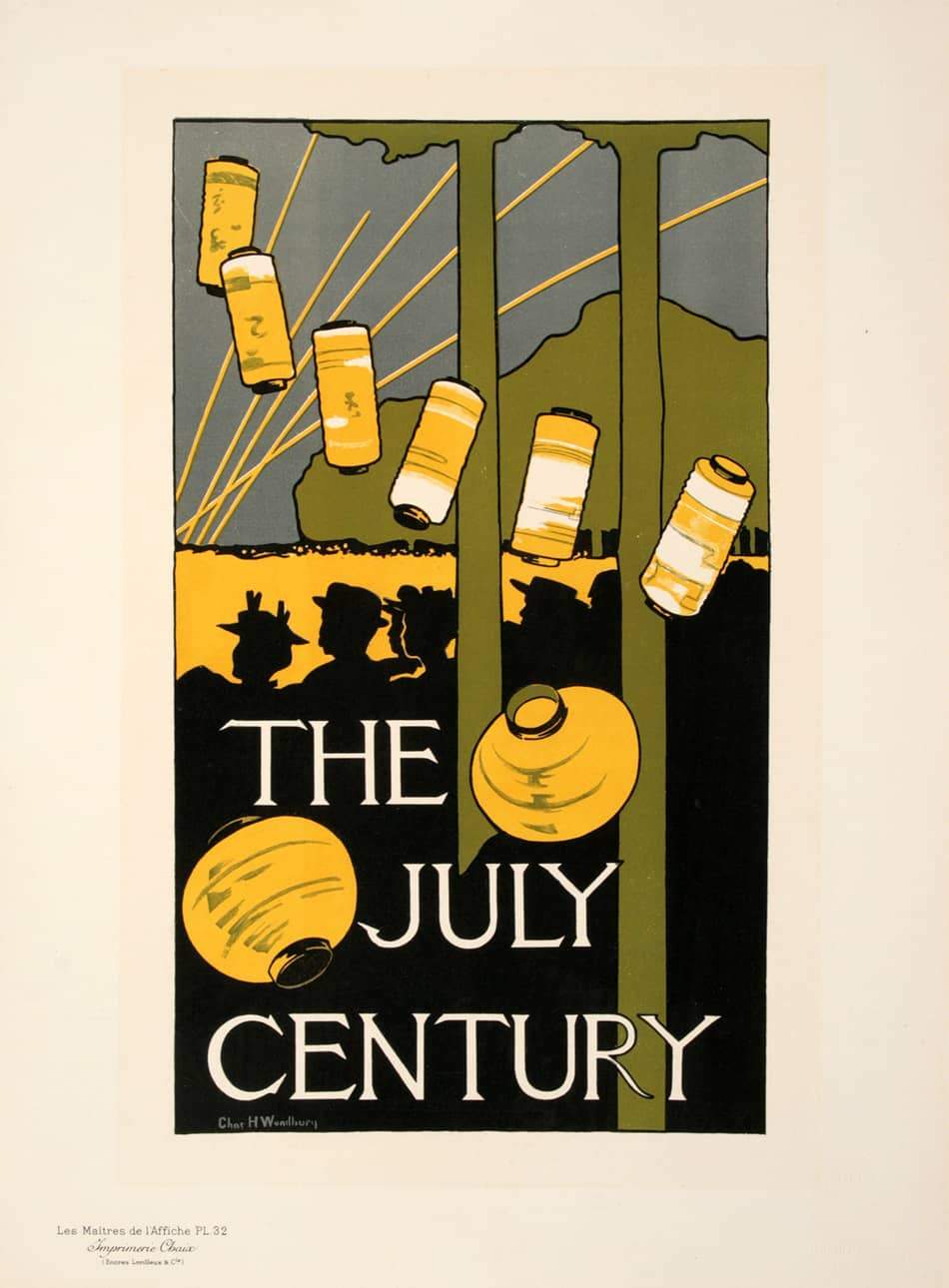 Original Maitres de L'Affiche Pl 32 by Charles Woodbury for The July Century